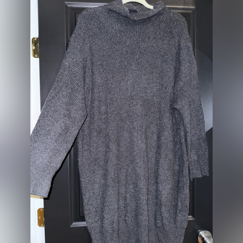 Aerie grey mock neck sweater dress - size large